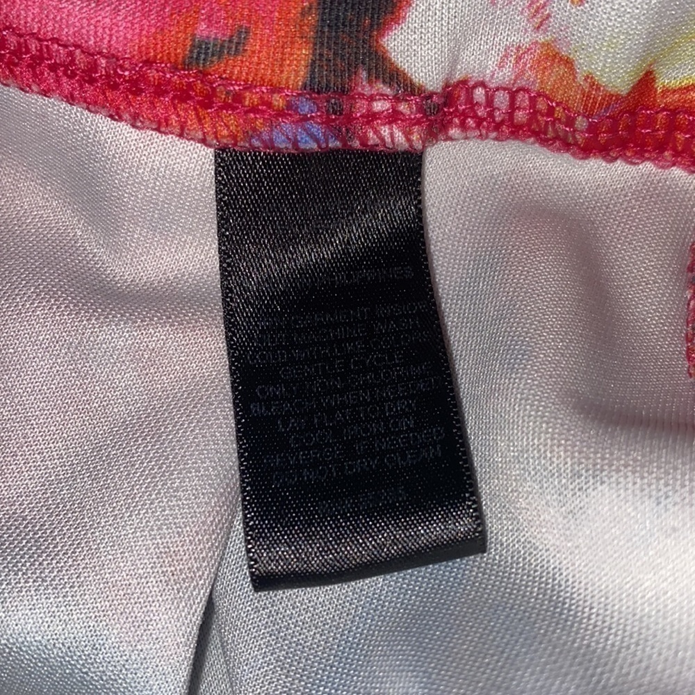 Express Floral Pleated Watercolor Colorful Rainbow Mini Back Zip Skirt - Picture 9 of 9